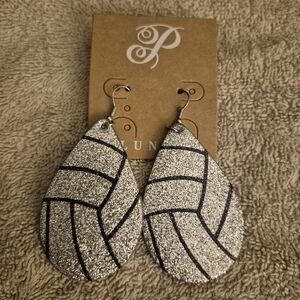 Plunder Silver and Black Teardrop Earrings